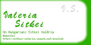 valeria sitkei business card