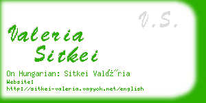 valeria sitkei business card